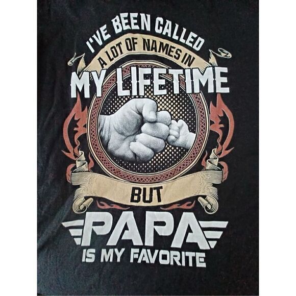 Papa is my favorite name Men's Long Sleeve size X-Large - Picture 2 of 3